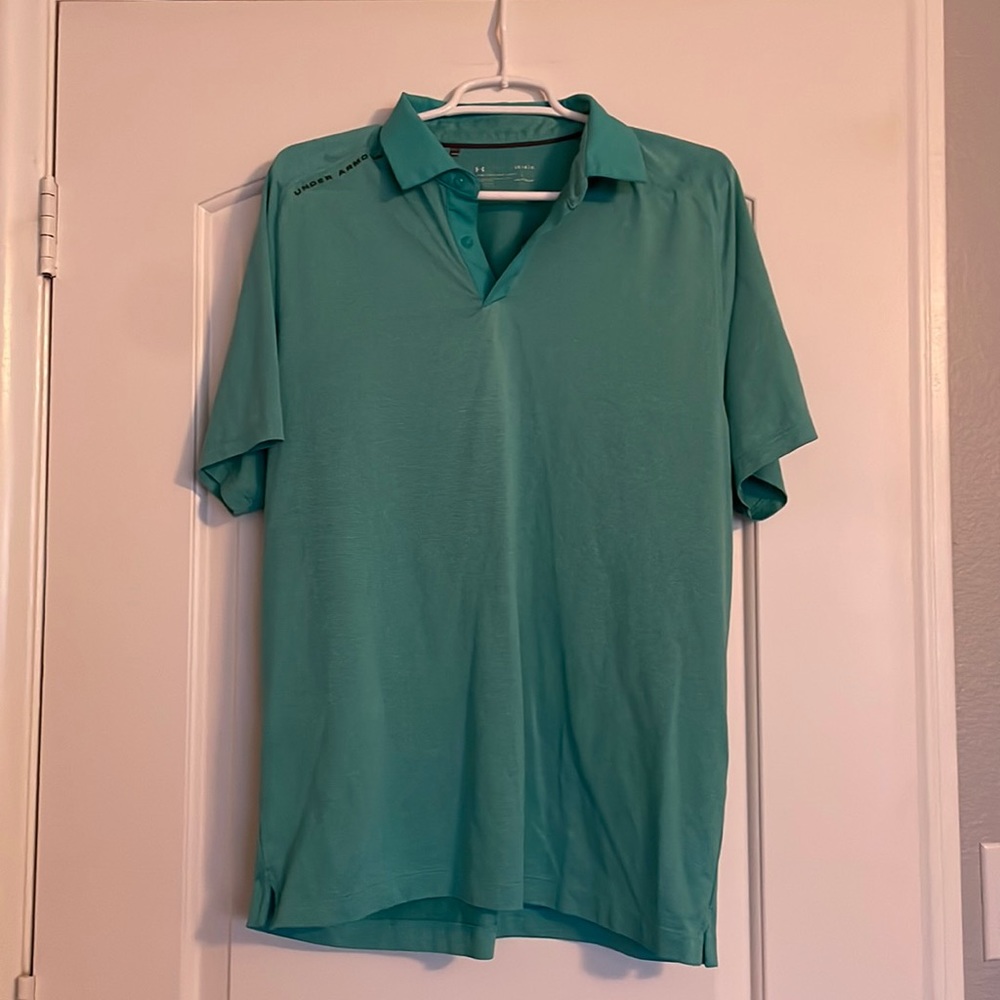 Men’s Large Green Under Armour Golf Polo